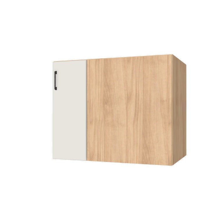 38" Blind Corner Base Cabinet - Door on Right/Left Side - (Hardrock Maple Melamine Boxes - Flat Panel Doors)