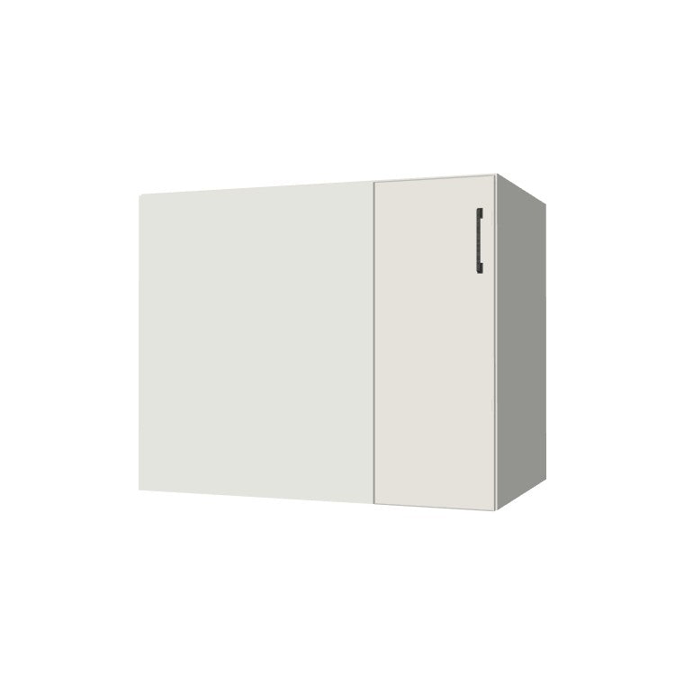 38" Blind Corner Base Cabinet - Door on Right/Left Side - (White Melamine Boxes - Flat Panel Doors)