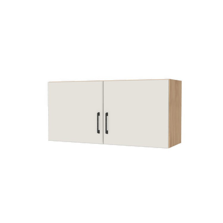 38" Wide x 18" High Fridge/Stove Cabinet - (Hardrock Maple Melamine Boxes - Flat Panel Doors)