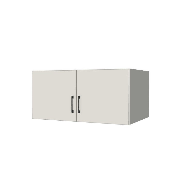 38" Wide x 18" High x 24" Deep Fridge/Stove Cabinet - (White Melamine Boxes - Flat Panel Doors)