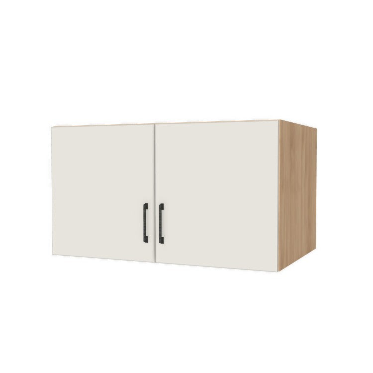 38" Wide x 21" High x 24" Deep Fridge/Stove Cabinet - (Hardrock Maple Melamine Boxes - Flat Panel Doors)