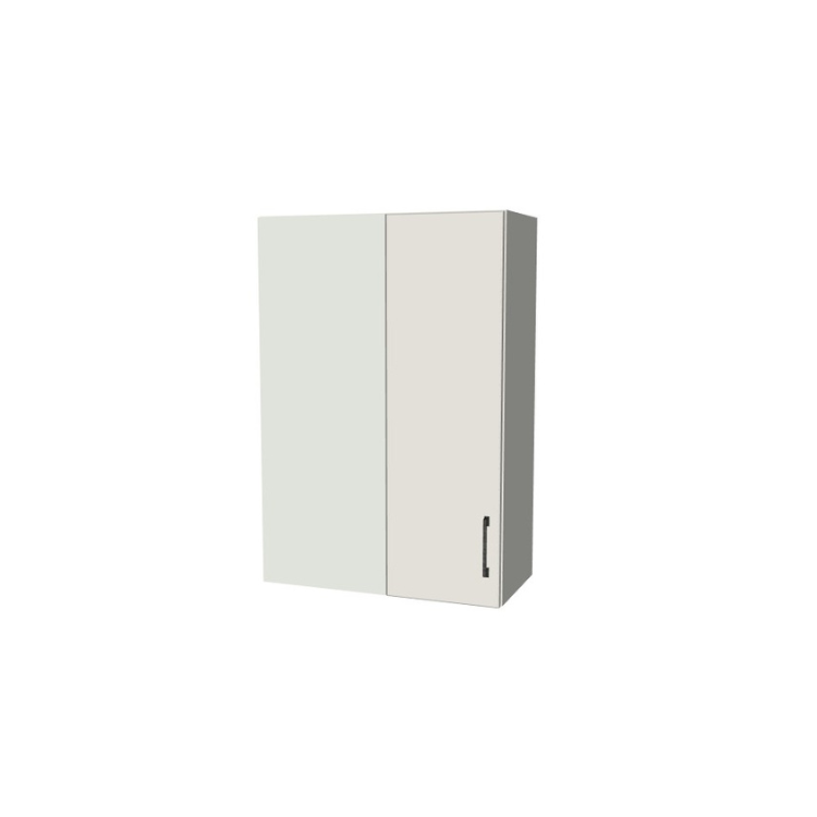 26" Wide 38" High Blind Corner Wall Cabinet - Door on Right/Left Side - (White Melamine Boxes - Flat Panel Doors)