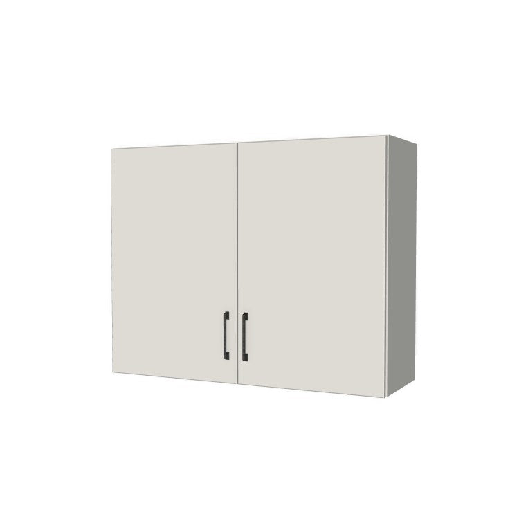 38" Wide x 30" High Fridge/Stove Cabinet - (White Melamine Boxes - Flat Panel Doors)