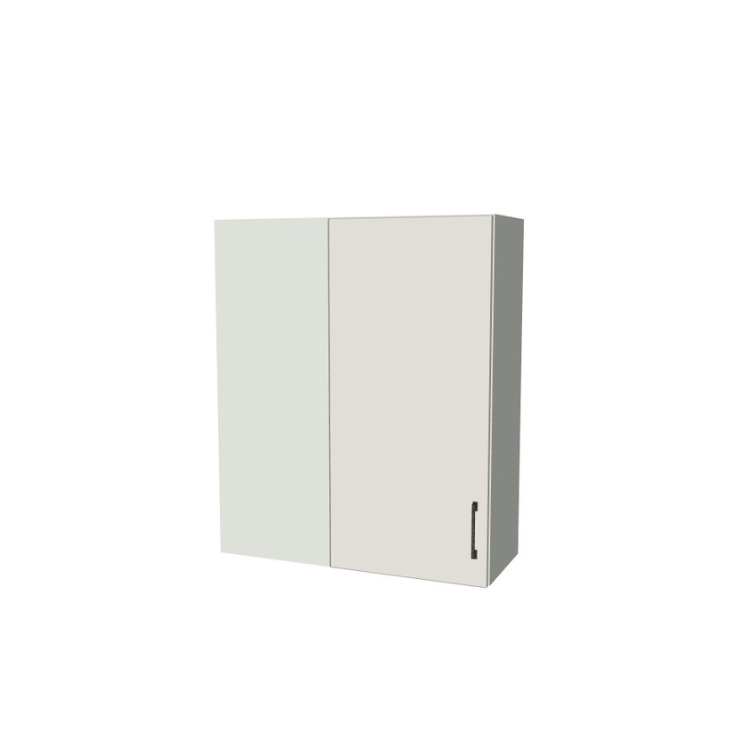 32" Wide 38" High Blind Corner Wall Cabinet - Door on Right/Left Side - (White Melamine Boxes - Flat Panel Doors)
