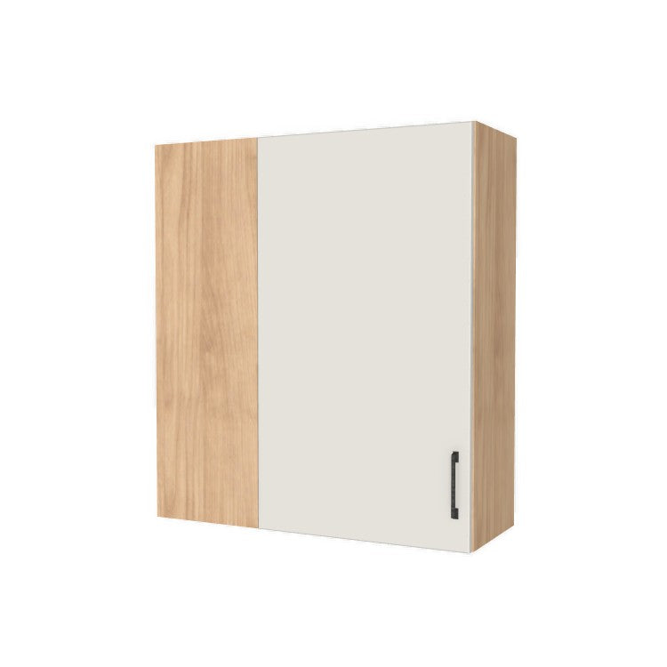 34" Wide 38" High Blind Corner Wall Cabinet - Door on Right/Left Side - (Hardrock Maple Melamine Boxes - Flat Panel Doors)