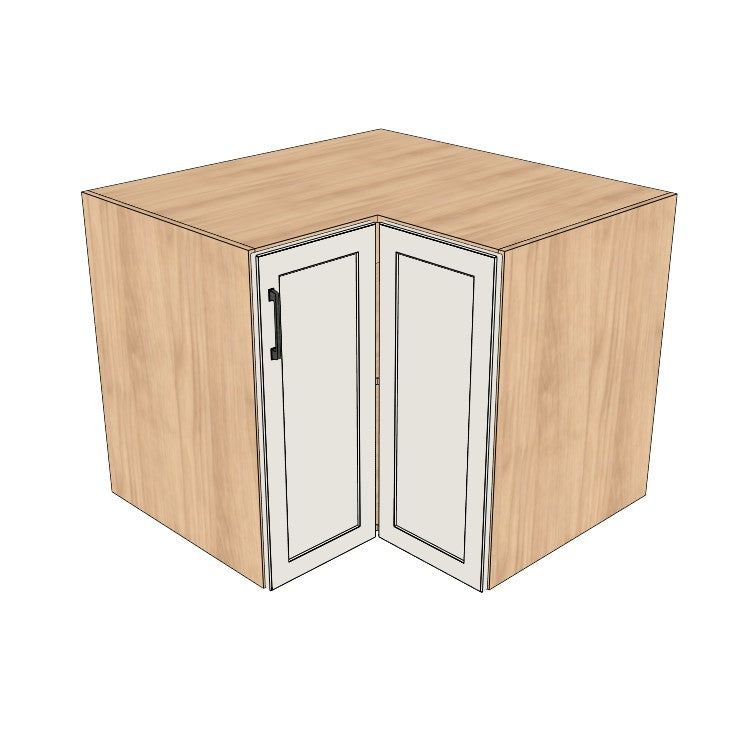 38x38" L Shape Base Corner Cabinet - (Hardrock Maple Melamine Boxes - Painted Doors)