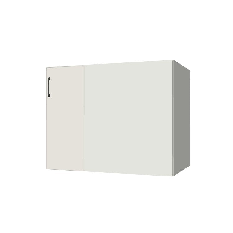 39" Blind Corner Base Cabinet - Door on Right/Left Side - (White Melamine Boxes - Flat Panel Doors)