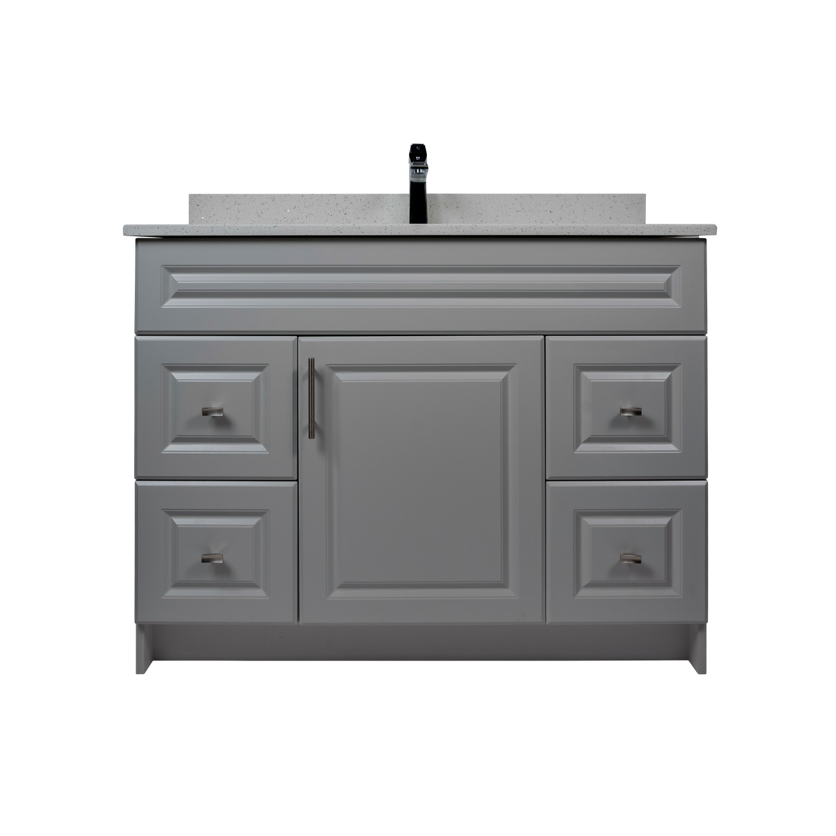 42" MDF - Both Side Draw - Light Grey - Raised Panel Doors