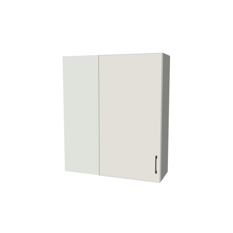 36" Wide 42" High Blind Corner Wall Cabinet - Door on Right/Left Side - (White Melamine Boxes - Flat Panel Doors)