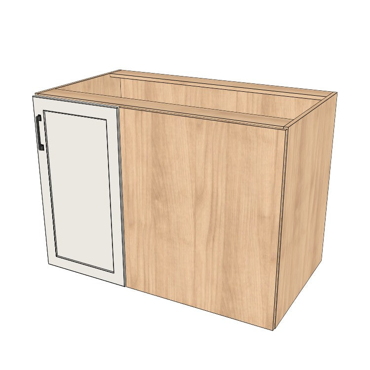 43" Blind Corner Base Cabinet - Door on Right/Left Side - (Hardrock Maple Melamine Boxes - Thermofoil Doors)