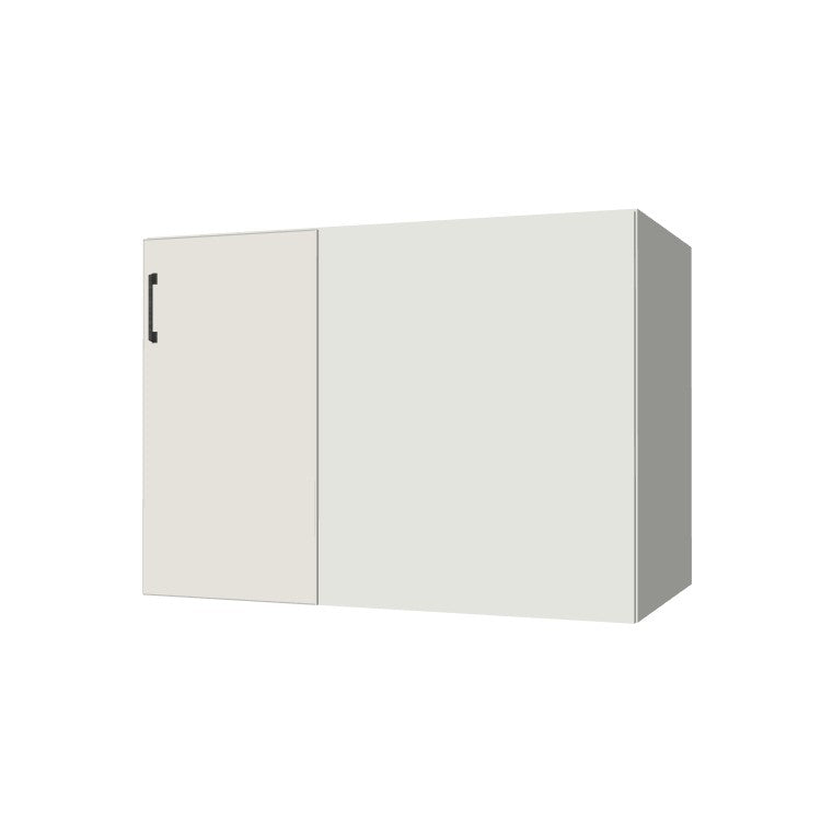 43" Blind Corner Base Cabinet - Door on Right/Left Side - (White Melamine Boxes - Flat Panel Doors)
