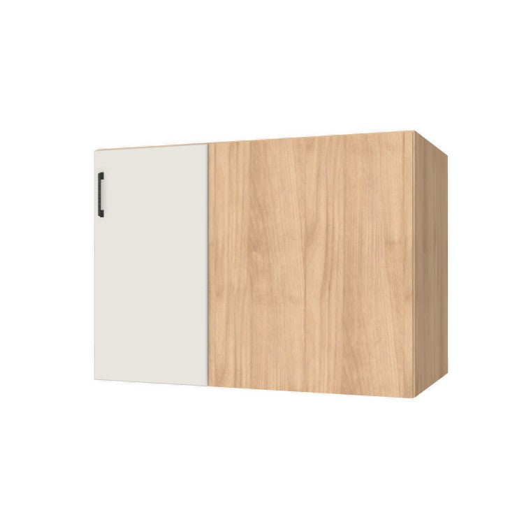 43" Blind Corner Base Cabinet - Door on Right/Left Side - (Hardrock Maple Melamine Boxes - Flat Panel Doors)