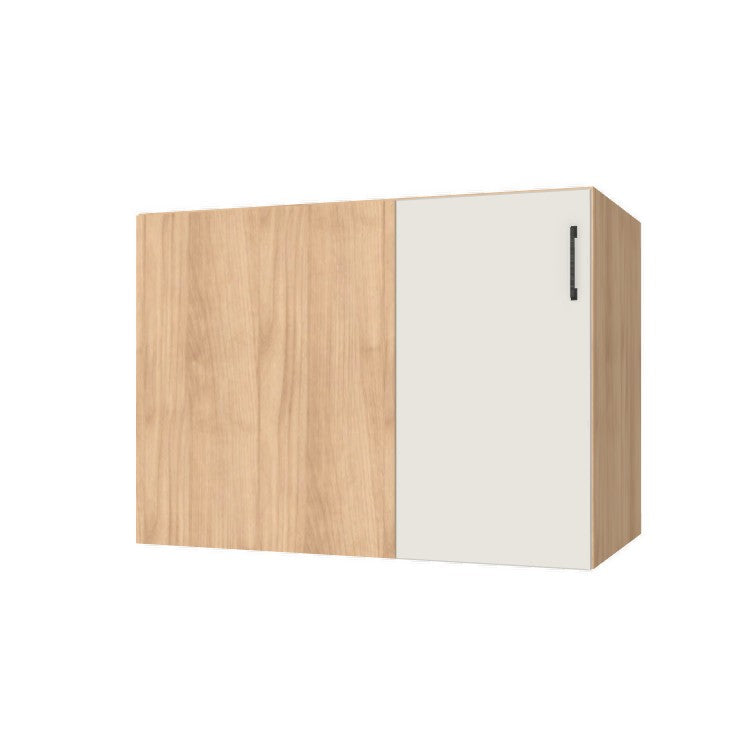 43" Blind Corner Base Cabinet - Door on Right/Left Side - (Hardrock Maple Melamine Boxes - Flat Panel Doors)