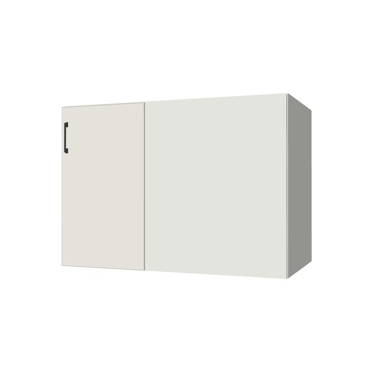 44" Blind Corner Base Cabinet - Door on Right/Left Side - (White Melamine Boxes - Flat Panel Doors)