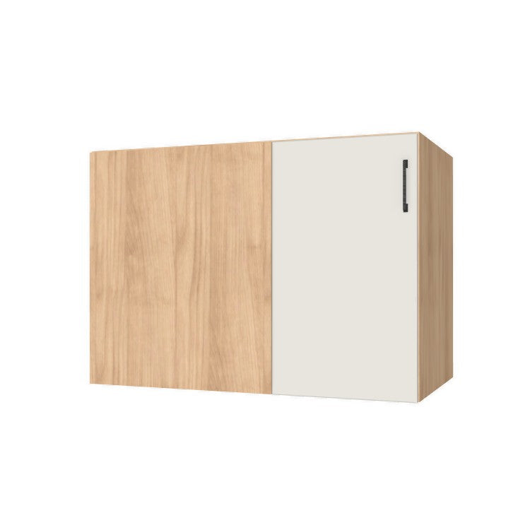 44" Blind Corner Base Cabinet - Door on Right/Left Side - (Hardrock Maple Melamine Boxes - Flat Panel Doors)