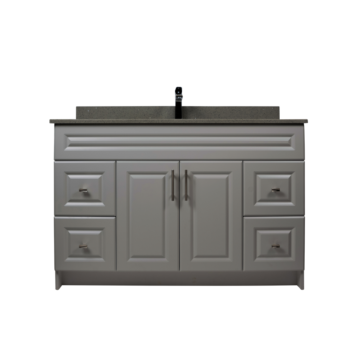 48" MDF - Both Side Draw - Light Grey - Raised Panel Doors