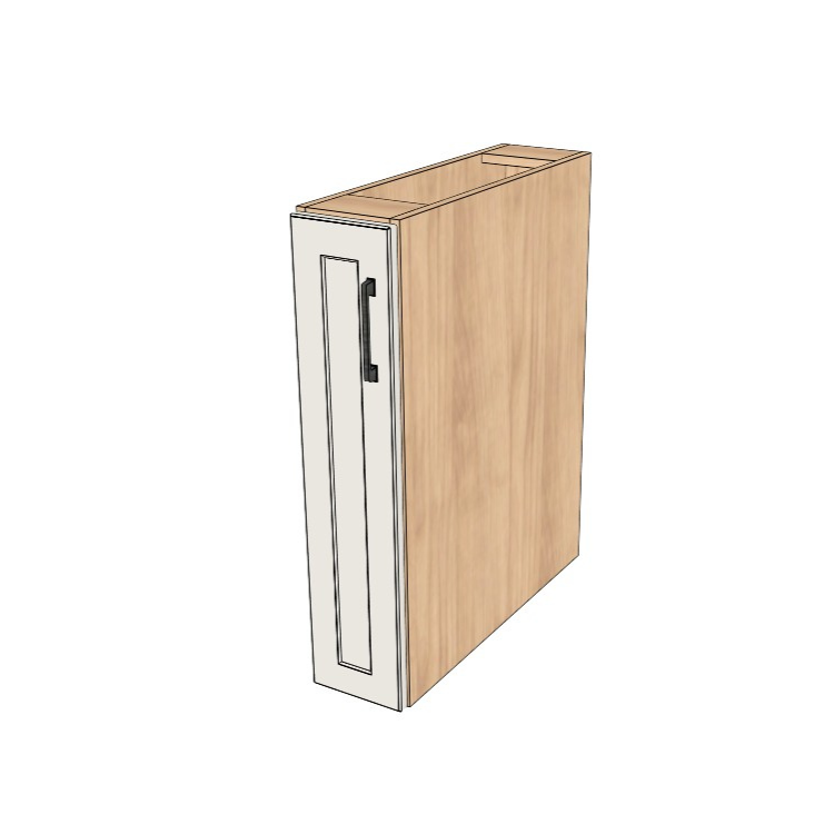 7" Wide Base Cabinet - (Hardrock Maple Melamine Boxes - Thermofoil Doors)