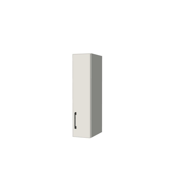 7" Wide x 30" High Wall Cabinet - (White Melamine Boxes - Flat Panel Doors)