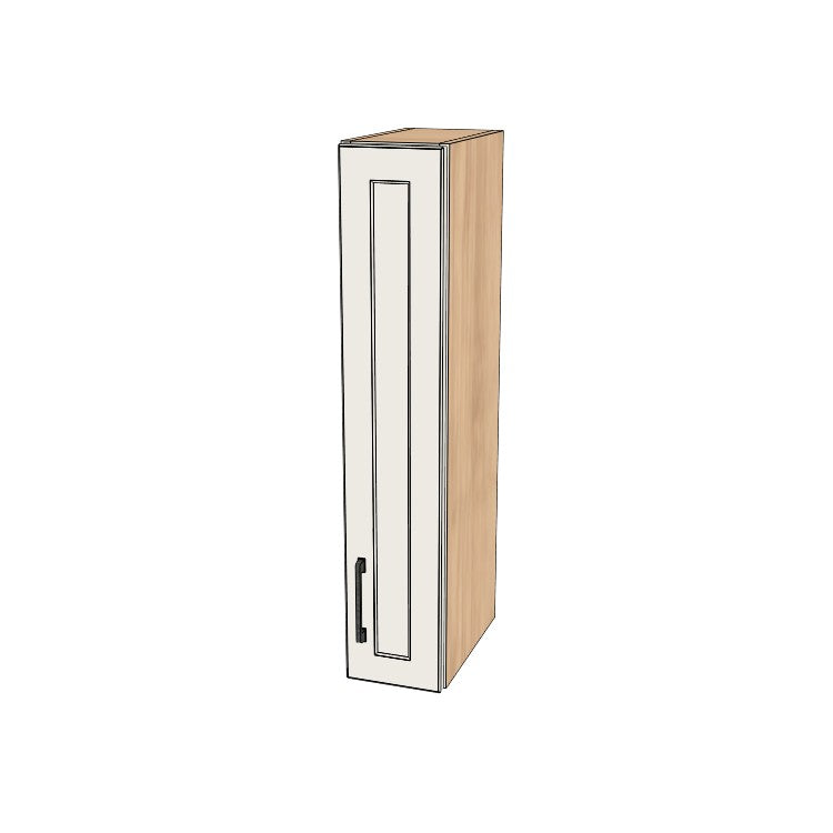 7" Wide x 36" High Wall Cabinet - (Hardrock Maple Melamine Boxes - Painted Doors)