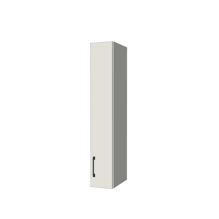 7" Wide x 42" High Wall Cabinet - (White Melamine Boxes - Flat Panel Doors)