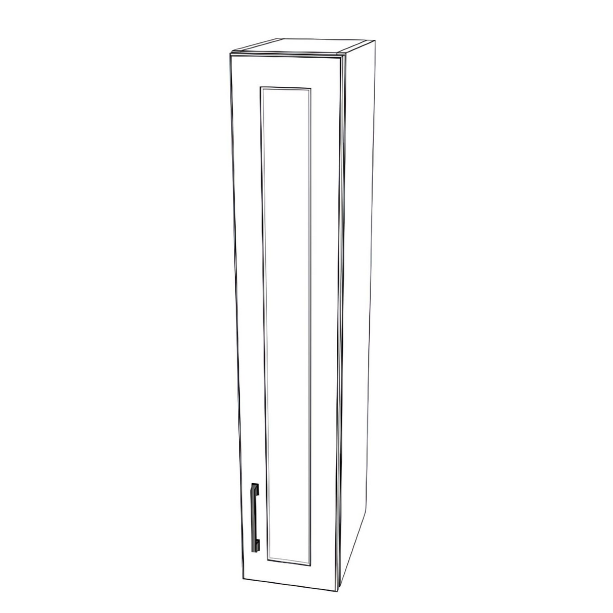8" Wide x 42" High Wall Cabinet - Painted Doors