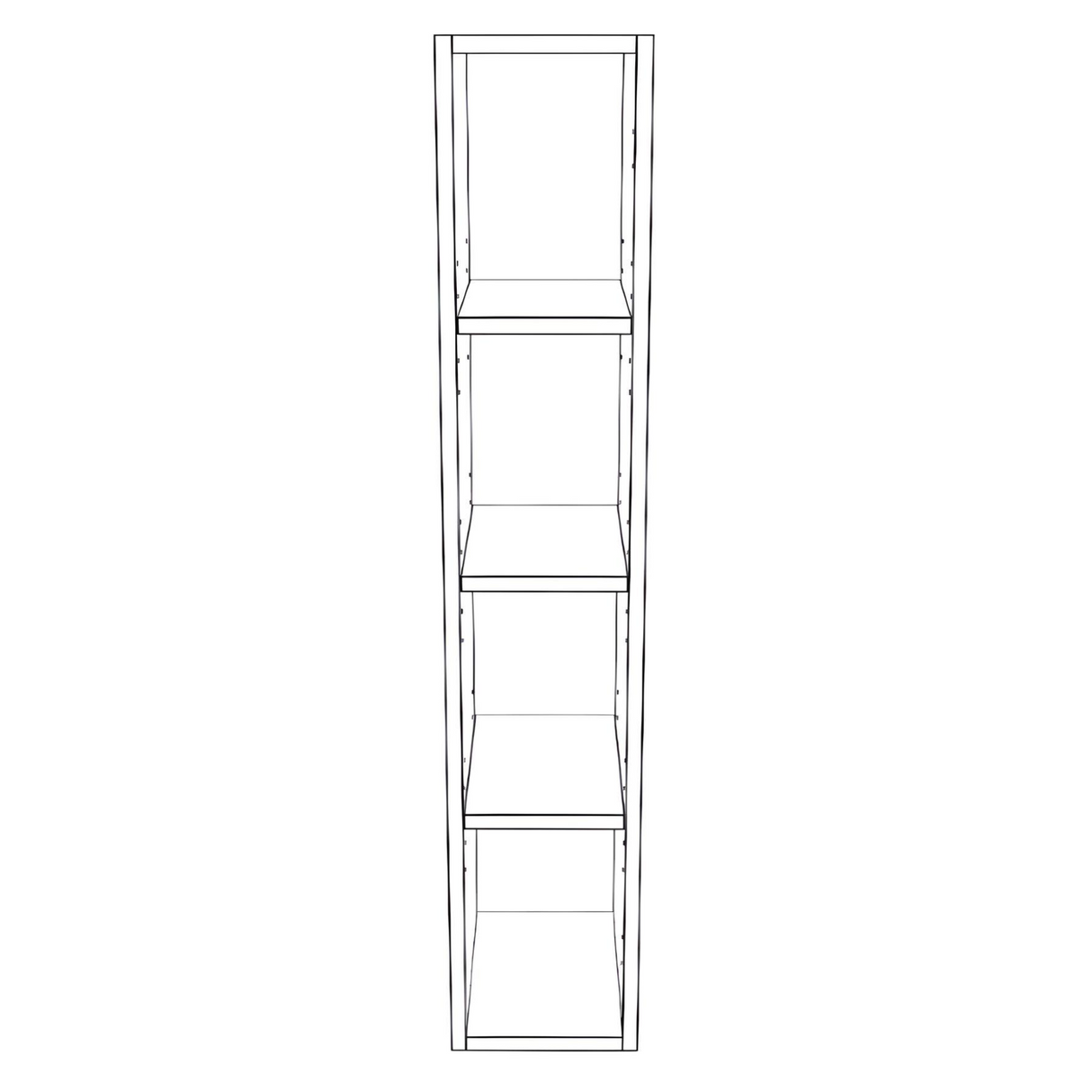 8" Wide x 42" High Wall Cabinet - Painted Doors