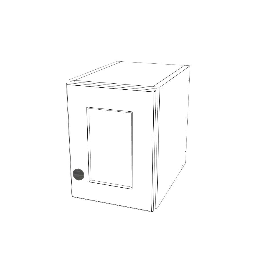 9" Wide x 12" High Wall Cabinet - (White Melamine Cabinets - Thermofoil Doors)
