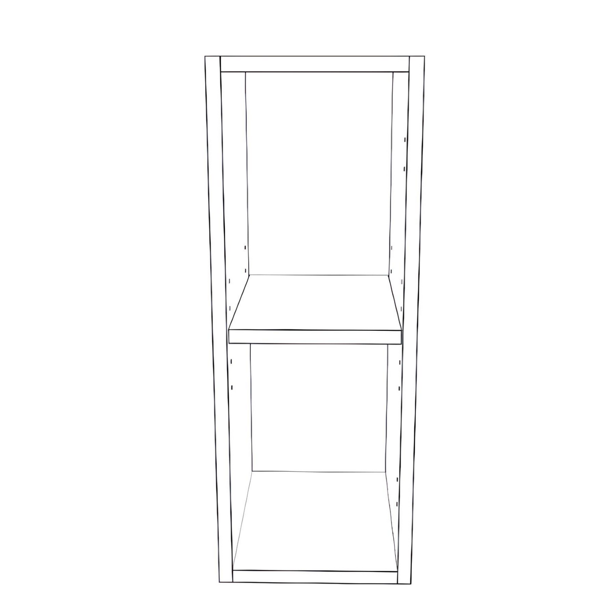 9" Wide x 24" High Wall Cabinet - Painted Doors