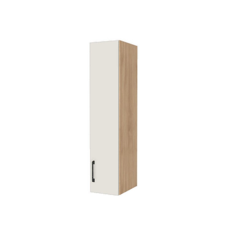 9" Wide x 42" High Wall Cabinet - (Hardrock Maple Melamine Boxes - Flat Panel Doors)