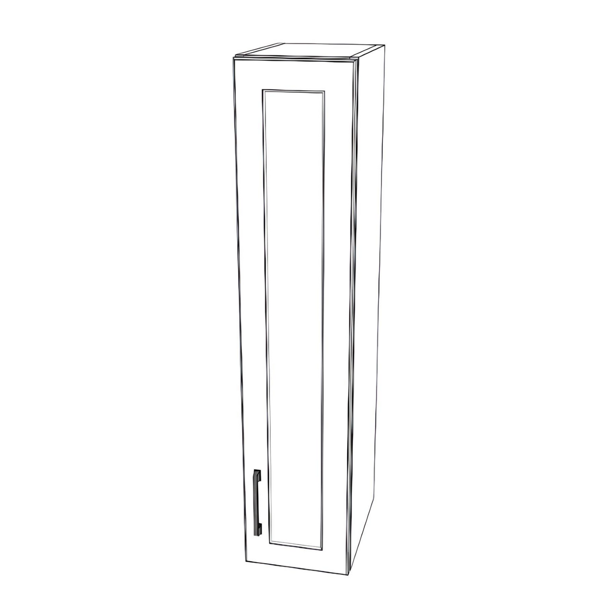 9" Wide x 42" High Wall Cabinet - Painted Doors