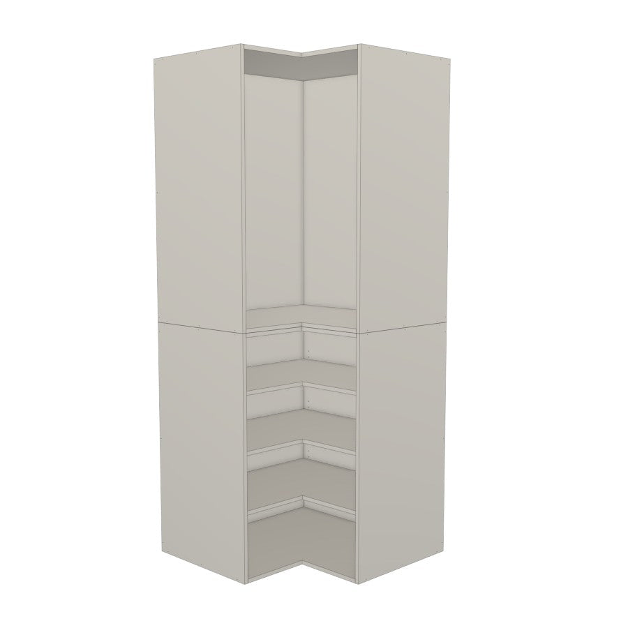 RTI Closets Basic Corner Shelf & Open Closet Unit – 38" x 38" Wide – No Fronts