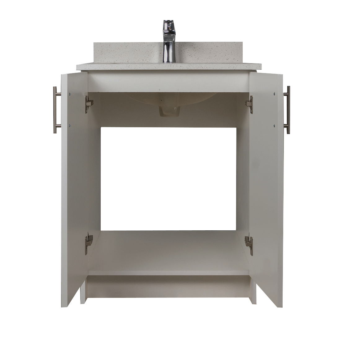24" MDF - 2 Door - Light Grey - Shaker Doors - Softclose Hardware