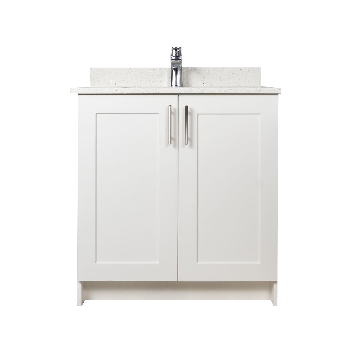 30" MDF - 2 Door - White - Shaker Doors - Softclose Hardware