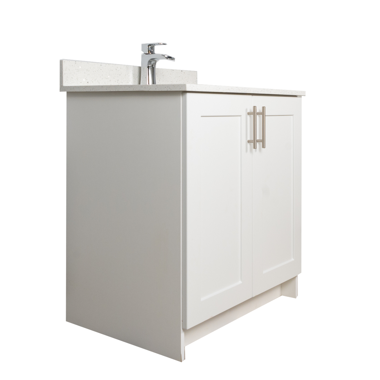 30" MDF - 2 Door - White - Shaker Doors - Softclose Hardware