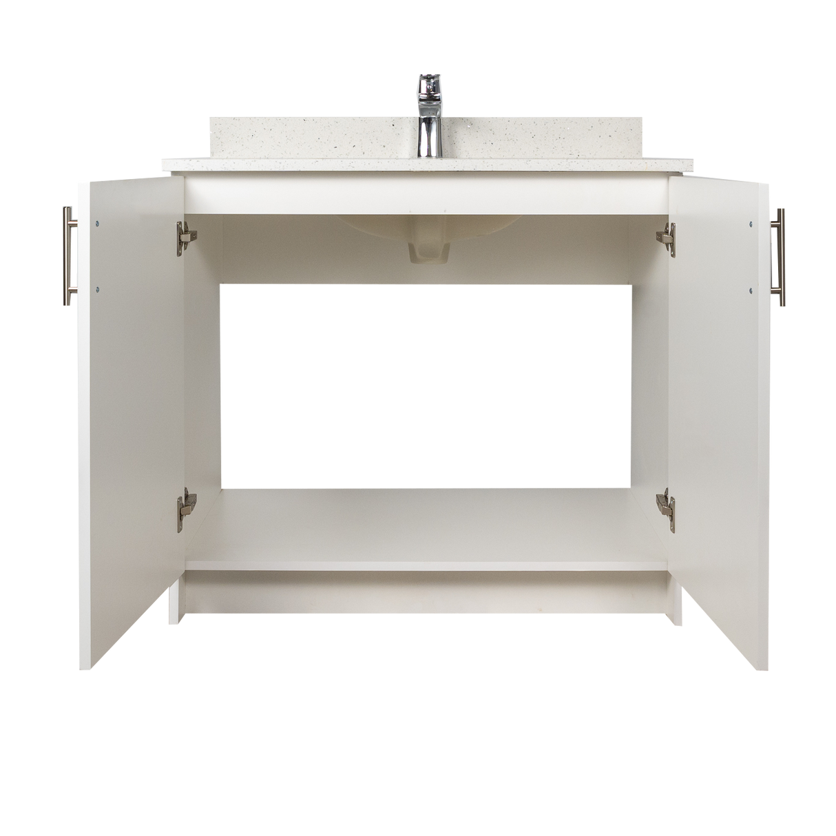 36" MDF - 2 Door - White - Shaker Doors - Softclose Hardware