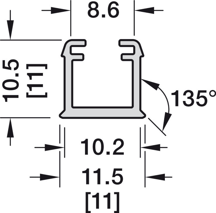 Cabinet Interior Strip Lighting Plastic Profile