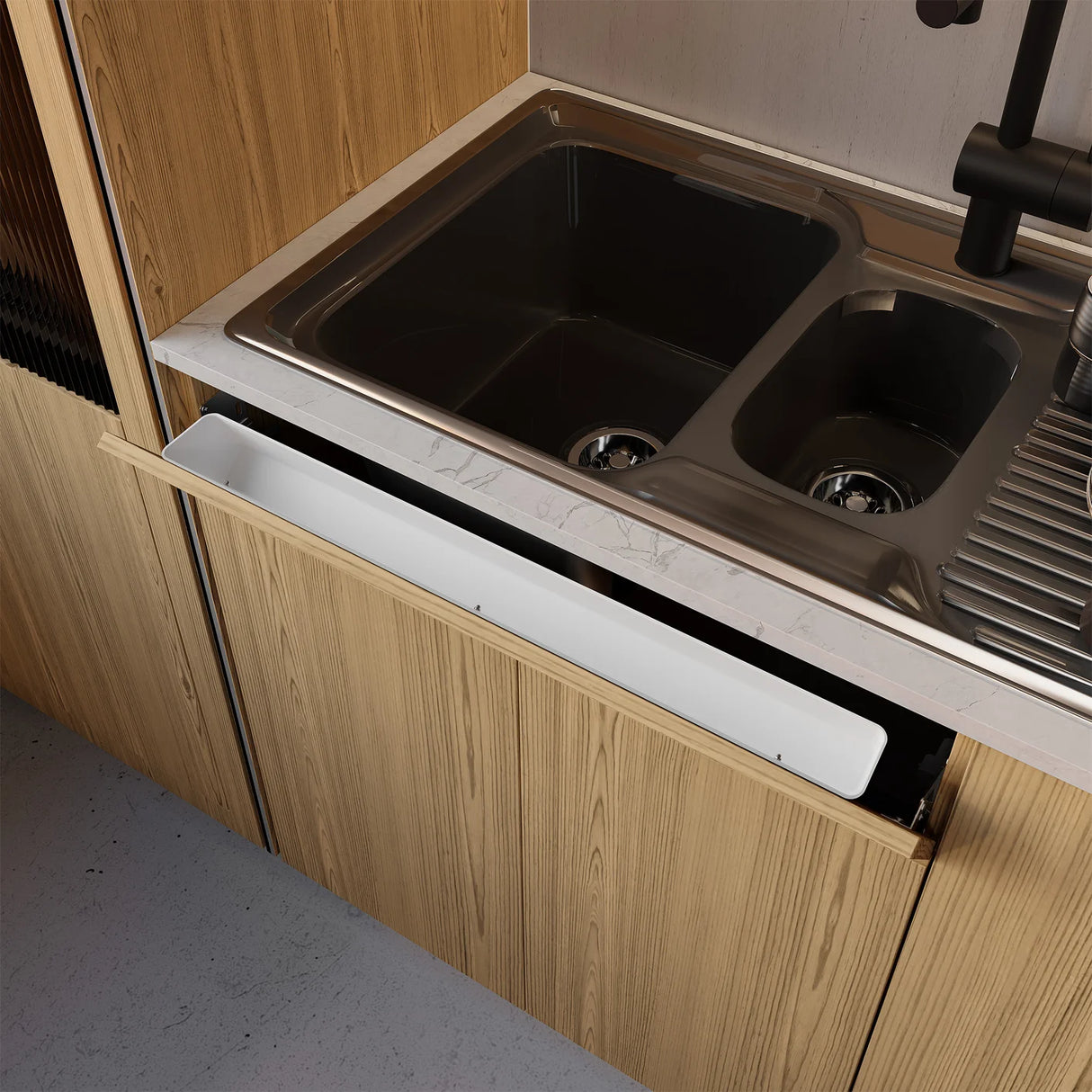 Sink Cabinet Tip Out Tray - 30" Wide