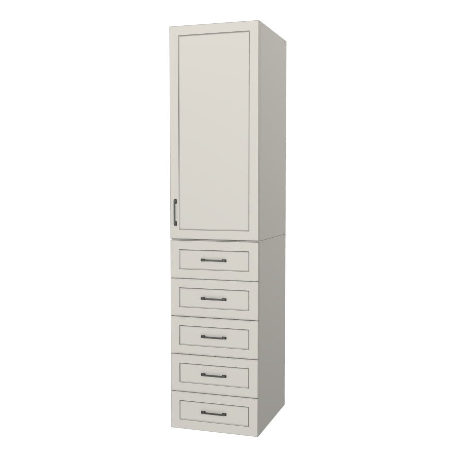 RTI Closets Basic Open & Drawer Closet Unit - 21" Wide - Painted Fronts