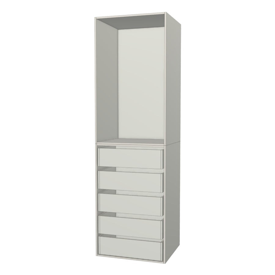 RTI Closets Basic Open & Drawer Closet Unit - 28" Wide - No Fronts