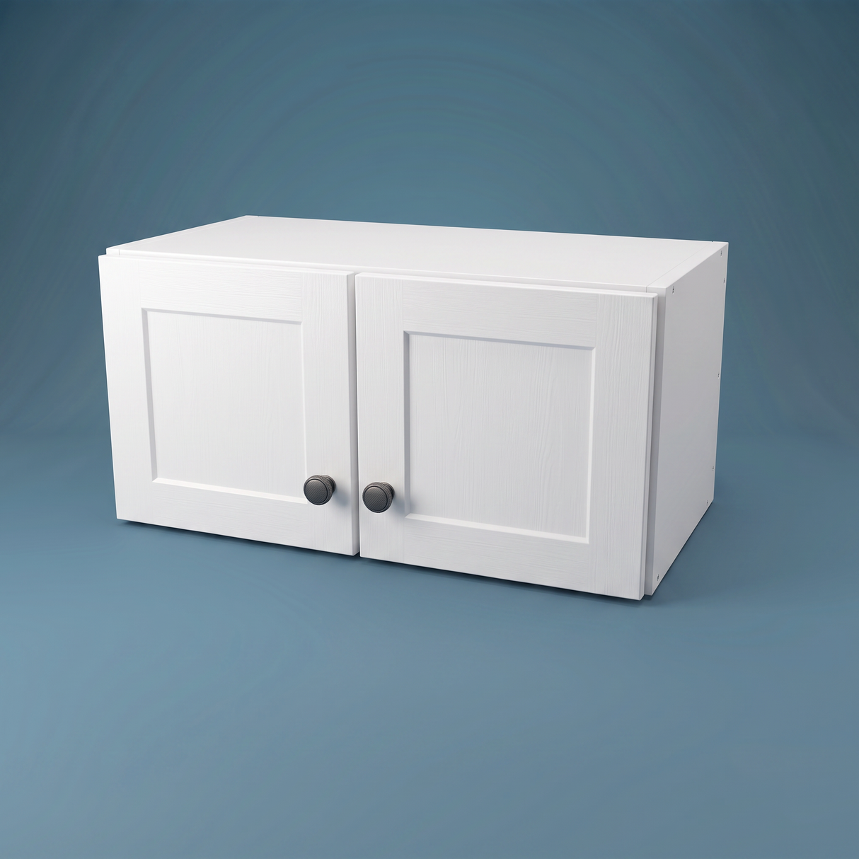 24" Wide x 12" High Wall Cabinet - (White Melamine Cabinets - Thermofoil Doors)