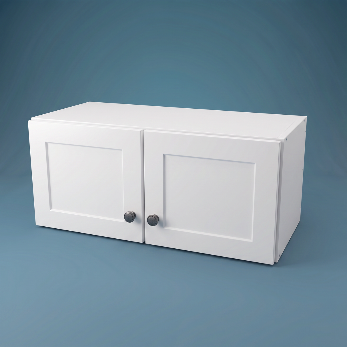 27" Wide x 12" High Wall Cabinet - (White Melamine Cabinets - Thermofoil Doors)