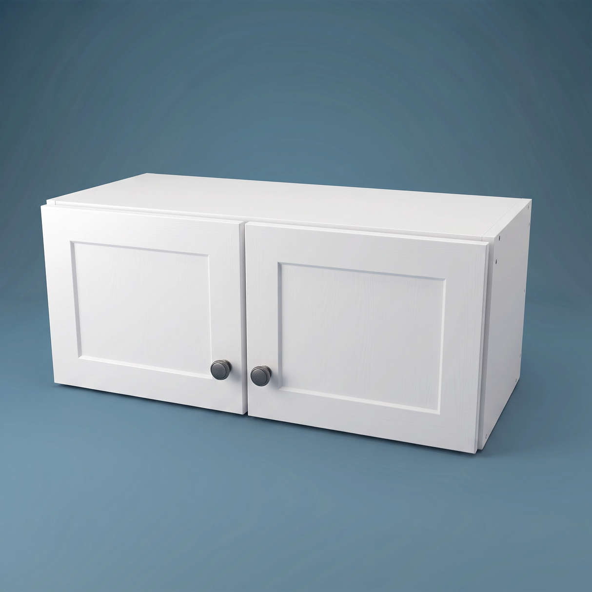 28" Wide x 12" High Wall Cabinet - (White Melamine Cabinets - Thermofoil Doors)
