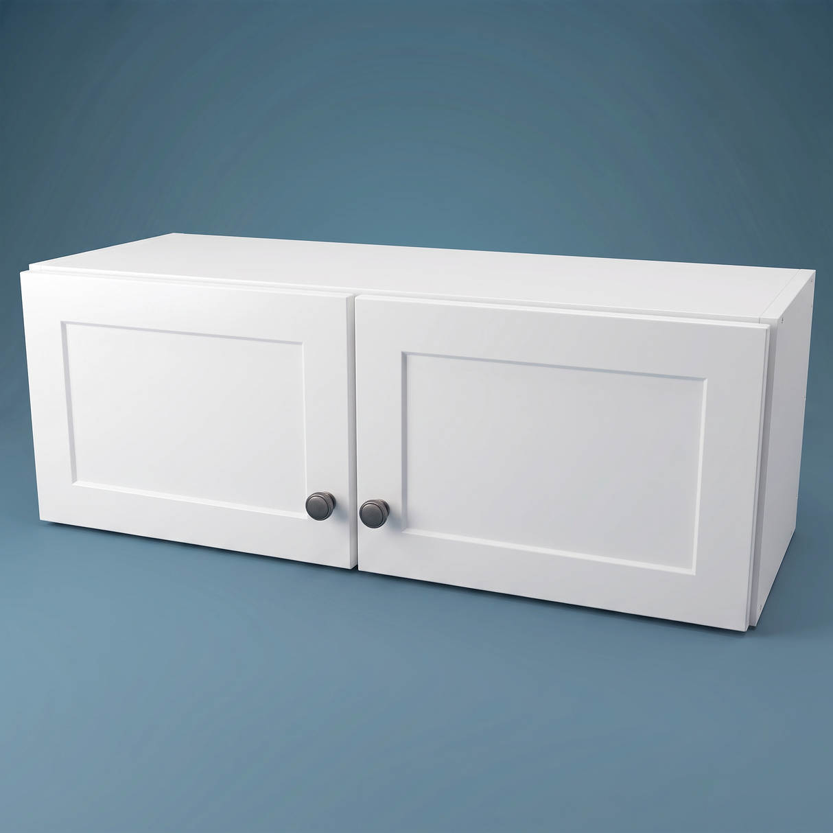 33" Wide x 12" High Wall Cabinet - (White Melamine Cabinets - Thermofoil Doors)