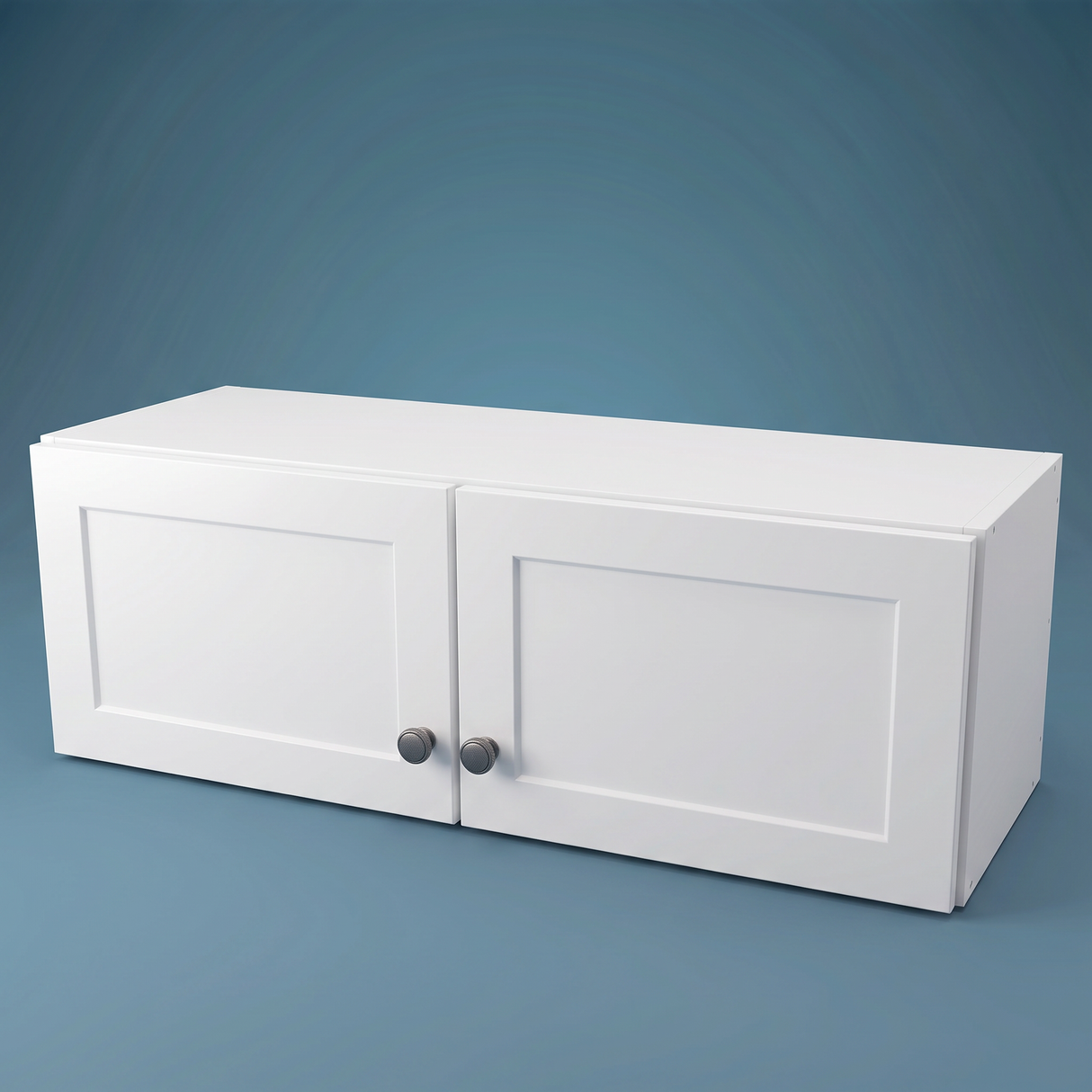 35" Wide x 12" High Wall Cabinet - (White Melamine Cabinets - Thermofoil Doors)