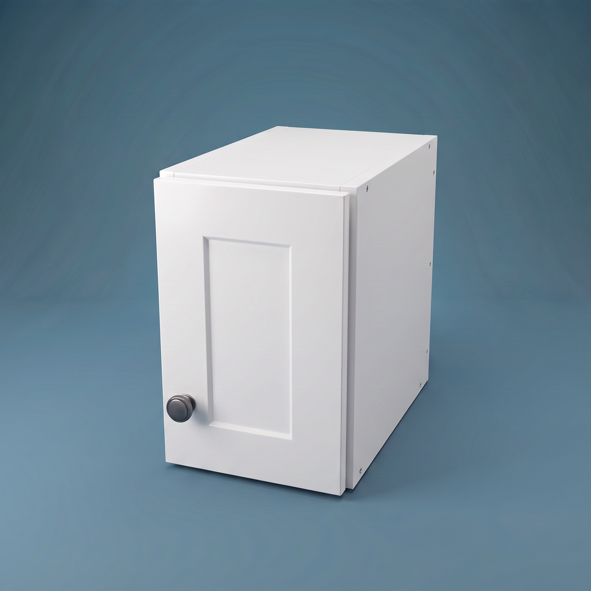 7" Wide x 12" High Wall Cabinet - (White Melamine Cabinets - Thermofoil Doors)