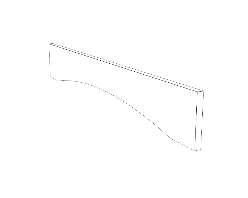 Window Valance - Plain - 10" High - Painted