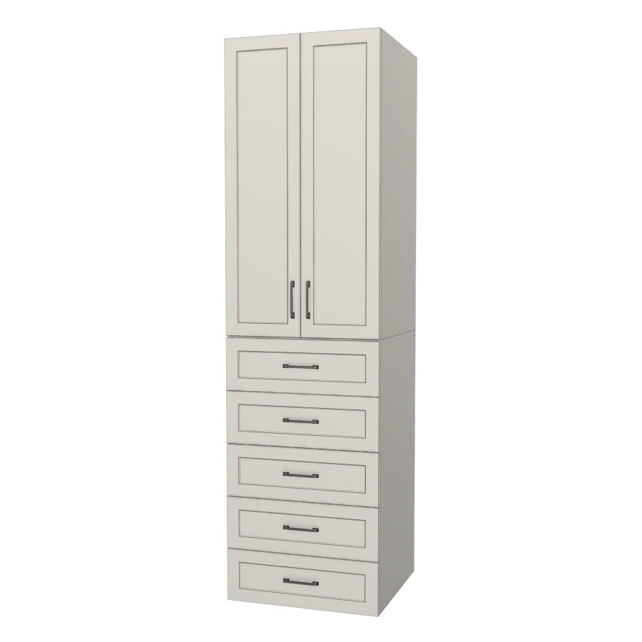 RTI Closets Basic Shelf & Drawer Closet Unit - 26" Wide - Painted Fronts
