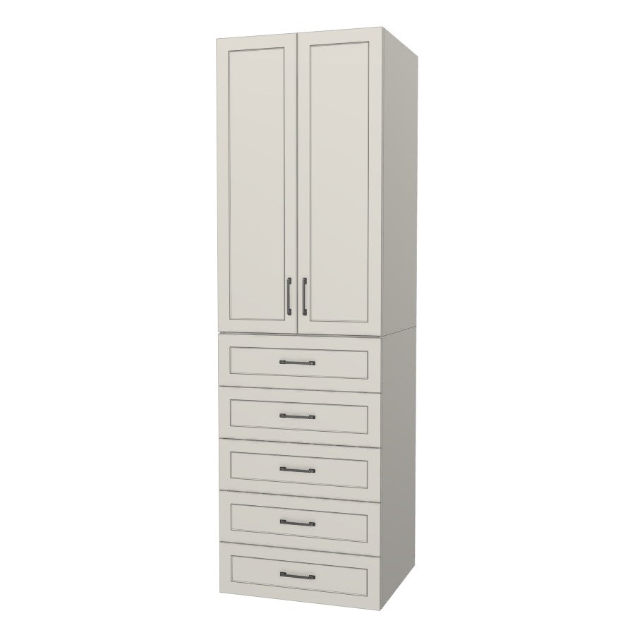 RTI Closets Basic Shelf & Drawer Closet Unit - 28" Wide - Thermofoil Fronts