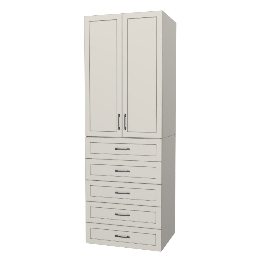 RTI Closets Basic Shelf & Drawer Closet Unit - 32" Wide - Thermofoil Fronts