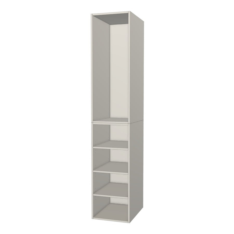 RTI Closets Basic Shelf & Open Closet Unit - 18" Wide - No Fronts
